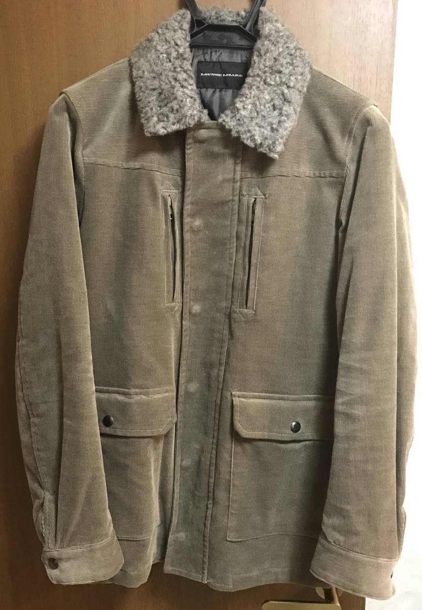 ラウンジリザード 16AW ストレッチコーデュロイランチコート jkt ボア ブルゾン