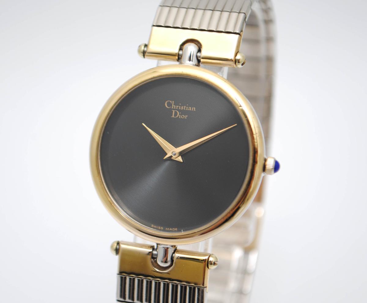 【nanahachiya】C.Dior ディオール メンズ 3026 ゴールドカラー BK文字盤 動作OK 中古美品 （きれいな商品です）