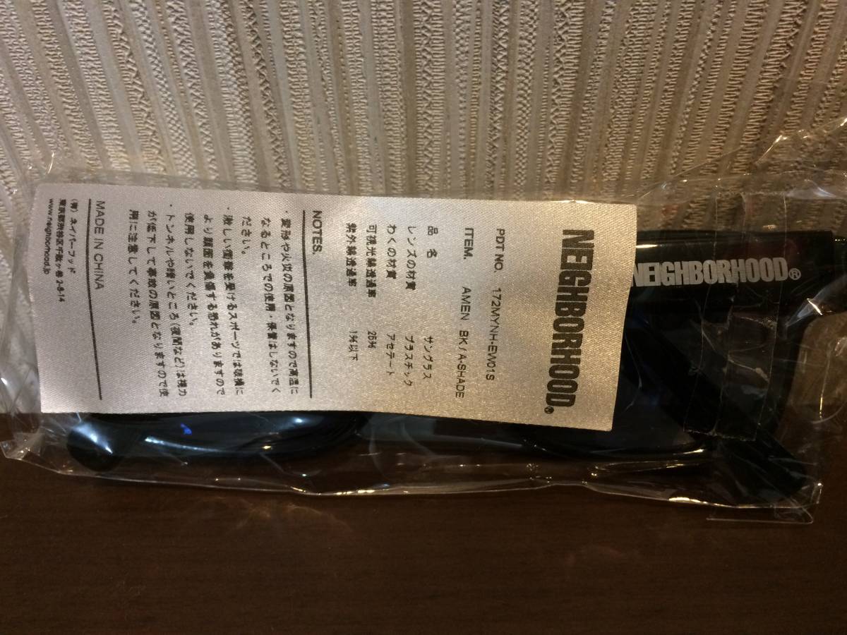 【NEIGHBORHOODサンブラス黒縁×青グラス】eyegearネイバーフッドAPEエイプグッドイナフナノユニバースナンバーナインアンダーカバー