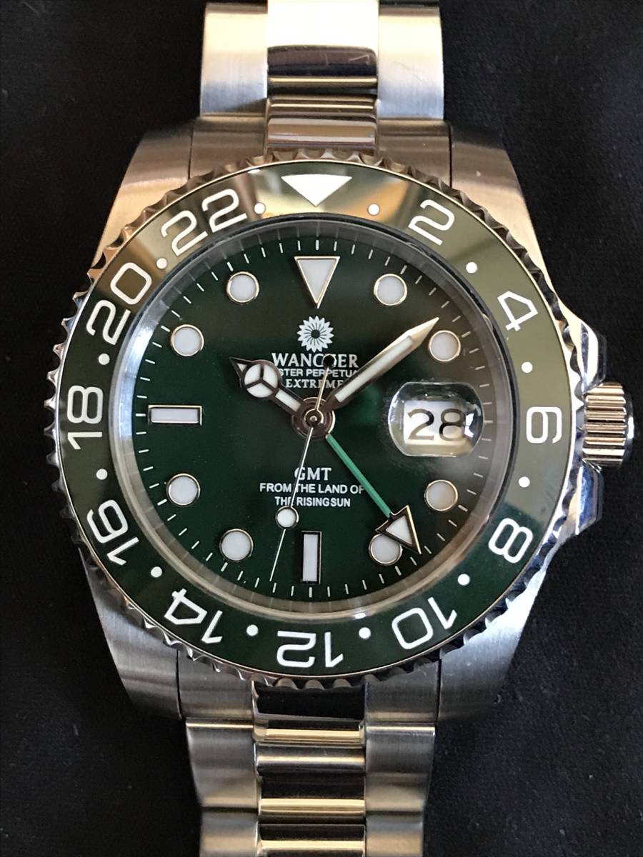 WANCHER (ワンチャー)EXTREME 自動巻 GMT グリーンベゼル 希少美品 