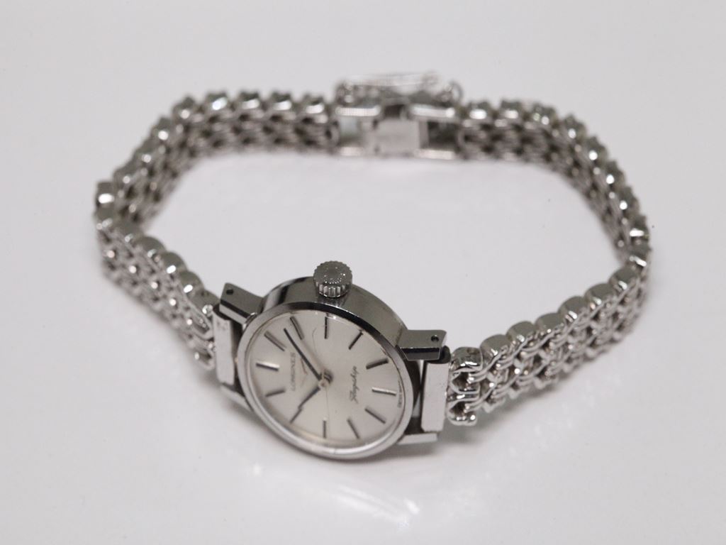 フラッグシップ ロンジン 手巻き レディース LONGINES シルバー 1円