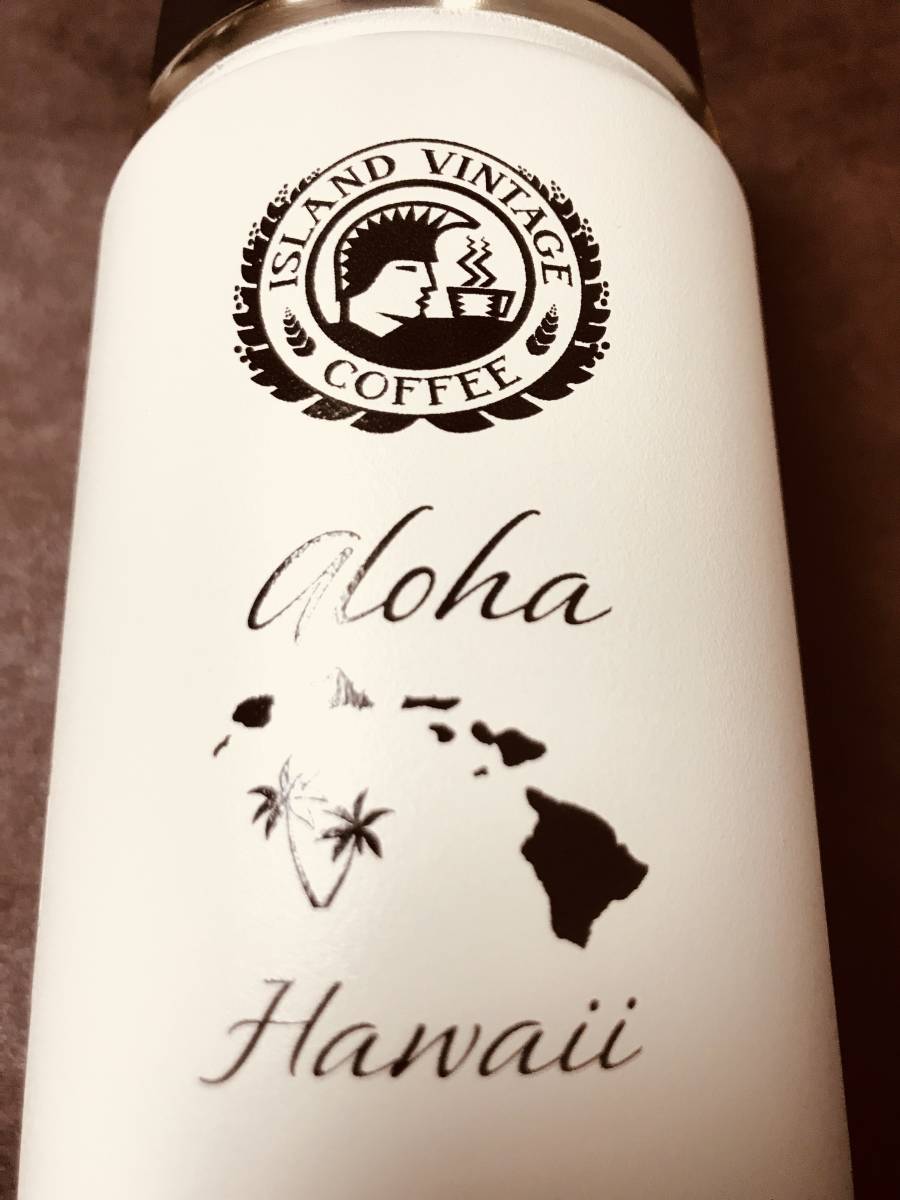 ハワイ限定☆入手困難な白色です！ハイドロフラスクとアイランドヴィンテージコーヒーのコラボ水筒です。