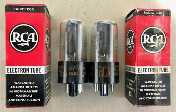 ■NEW7965■ 整流管 RCA 5Y3GT（ブラックプレート） 同一デートコード新品元箱入２本セット - メタル管 カメラのいわもと：真空管 FENDER HARVARD PRINCETON