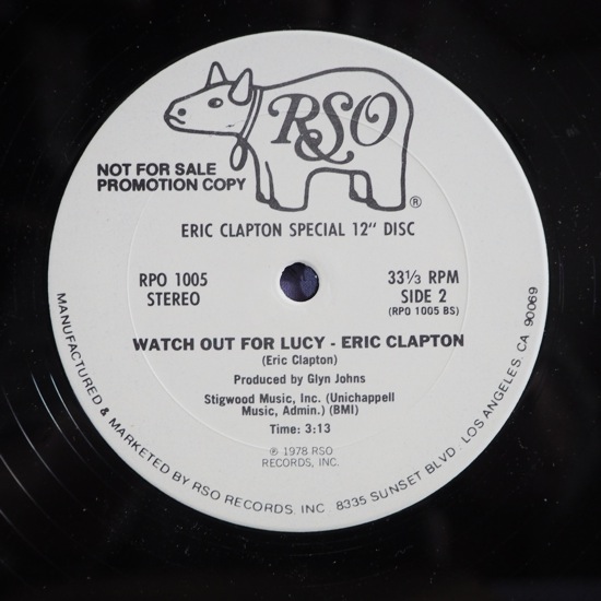 ⁄ - ERIC CLAPTON | (LP) RSO RECORDS WAXPEND Clapton Backless PROMO