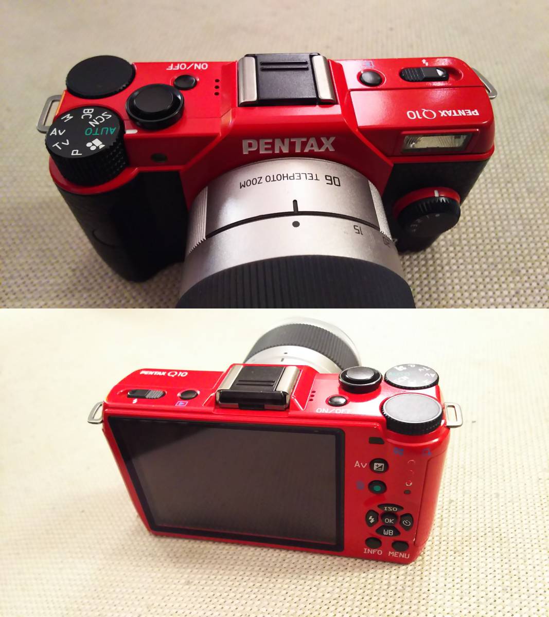 Pentax Q10 レッド ダブルズームキット デジタルカメラ 作例付き