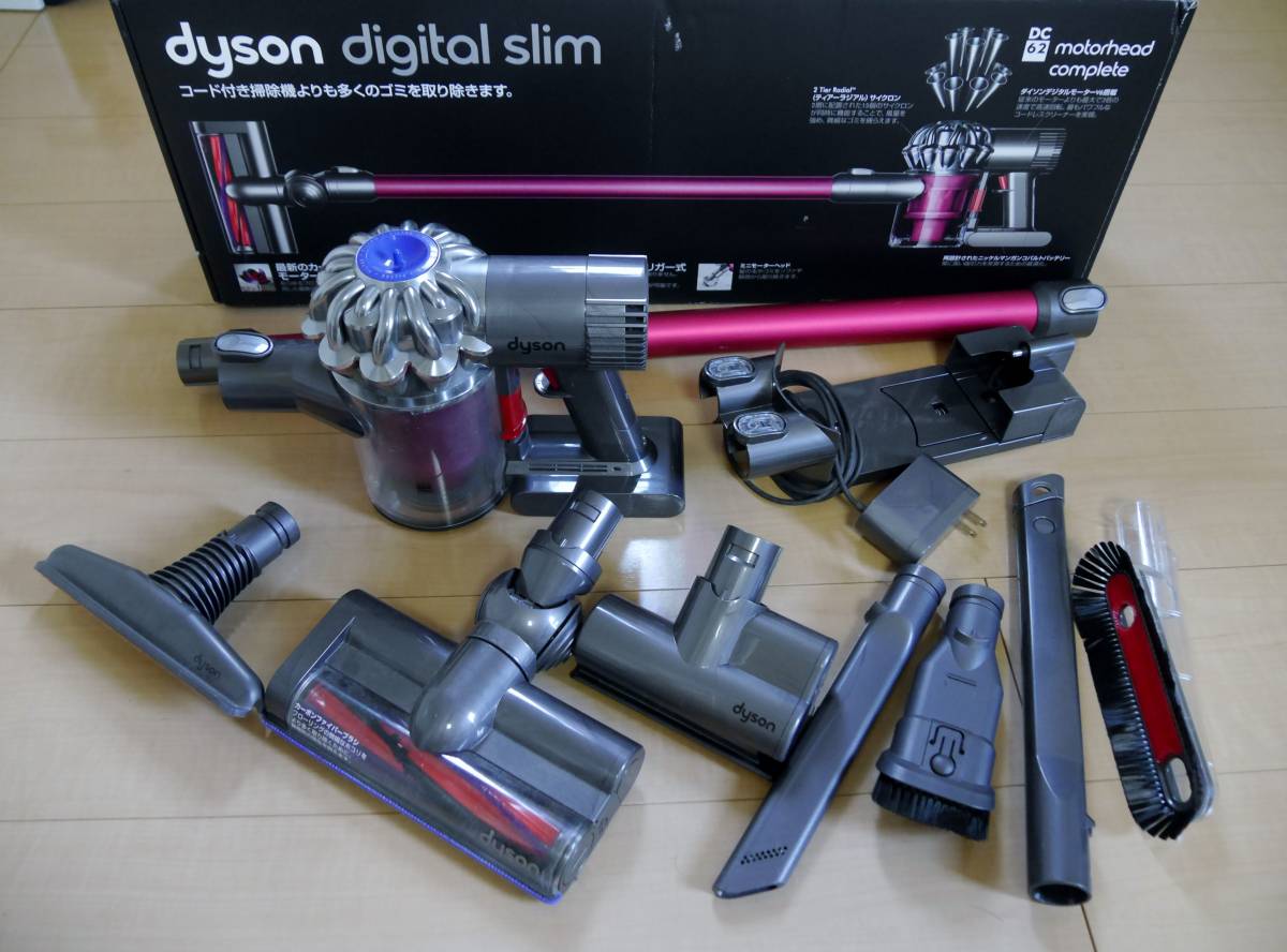 dyson digital slim DC62 本体 箱付き　ジャンク ダイソン Dyson Slim Digital DC62 コードレス掃除機 ジャンク品