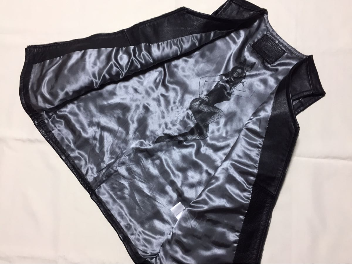 FUCT SSDD ファクト ホースハイド レザー ベスト 黒 M 馬革(Mサイズ