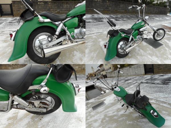 ホンダ マグナ50外し FRP製クラッシックリヤフェンダー テールランプ付