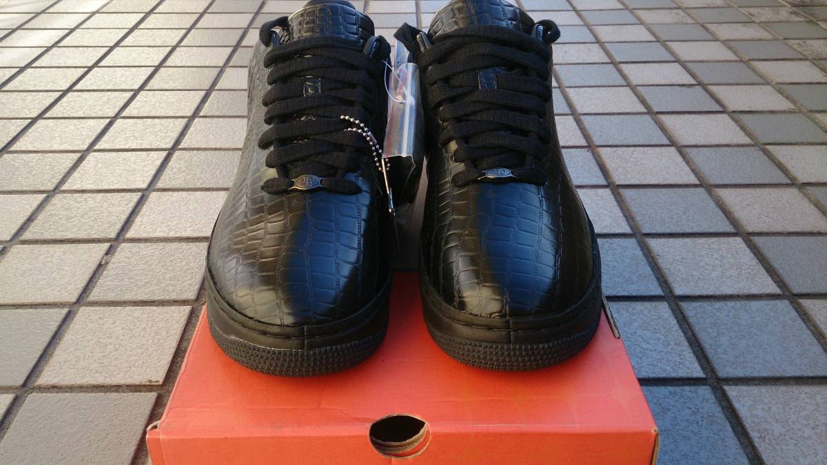 NIKE AIR FORCE 1 SUPREME 黒 型押しクロコ 312685-003 US10.5 28.5cm 
