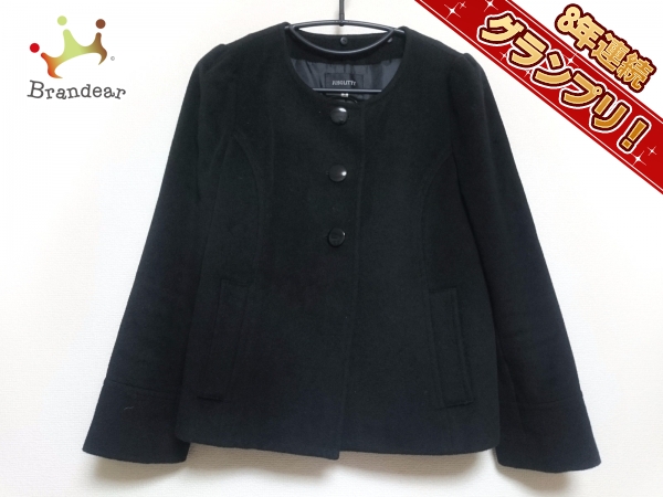 ジャスグリッティー JUSGLITTY コート サイズ2 M 黒 レディース 冬物 美品