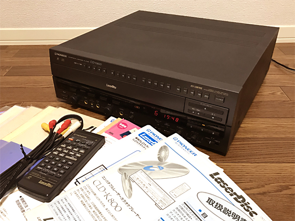 PIONEER LDプレーヤー CLD-K800 説明書 リモコン付 レーザーディスク