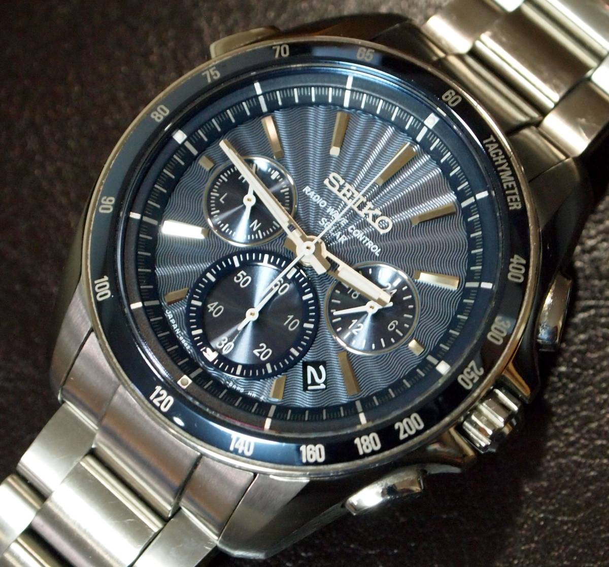 セイコー ブライツ SDGA003 黒 デュアルタイム 電波ソーラー⁄EPD SEIKO 