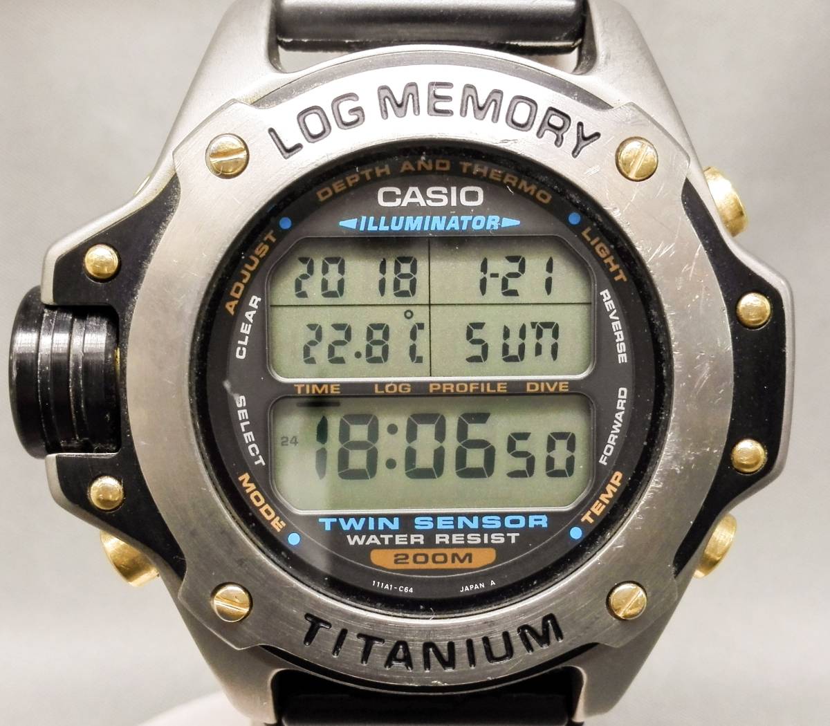 カシオ CASIO 潜水王 ログメモリー DEP-700 チタニウム CASIO 潜水王