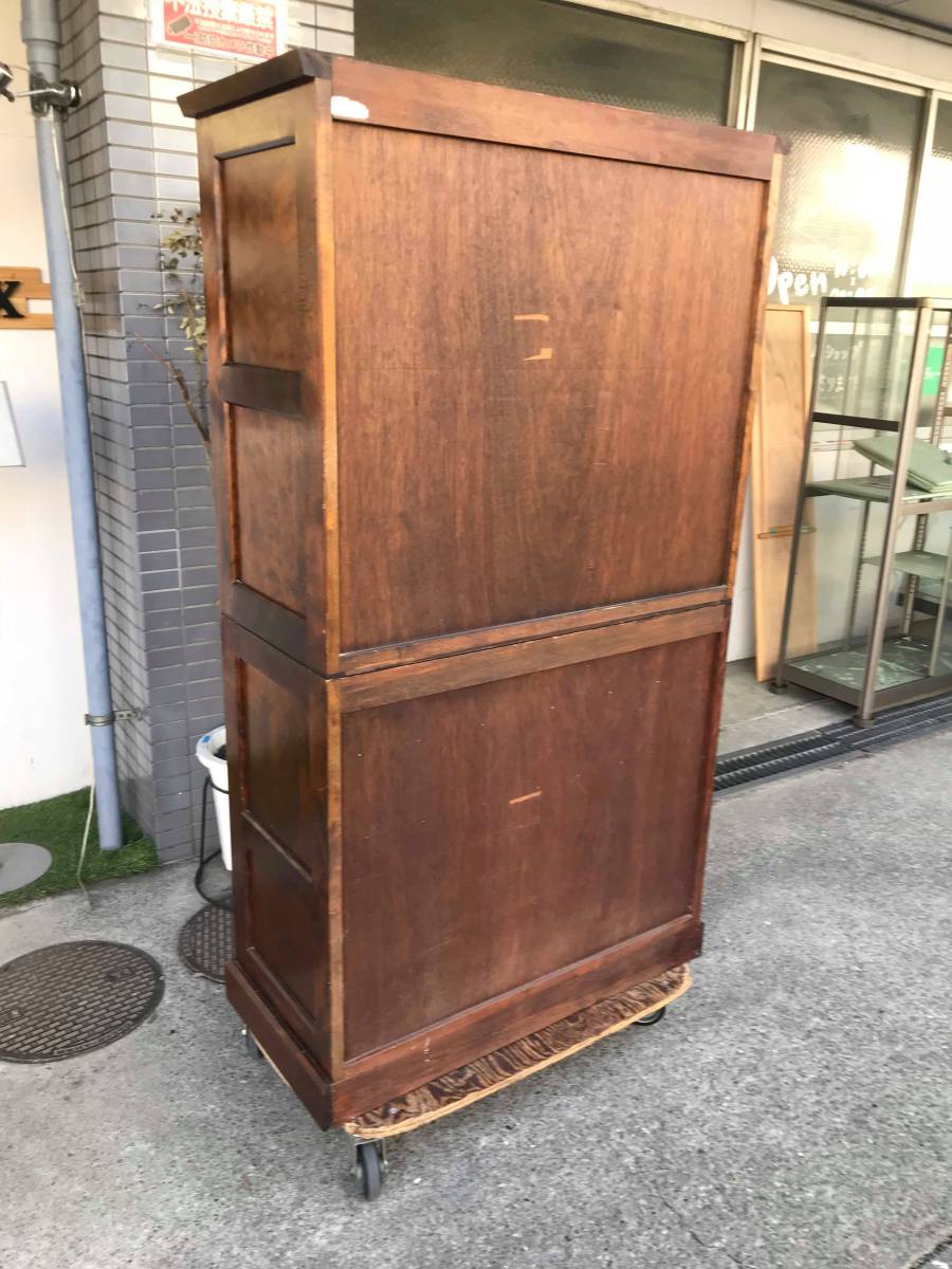 0122□ 九州民芸家具 天然木 無垢材 水屋 食器棚 キッチンボード 書棚