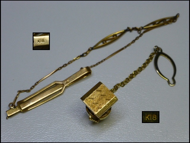 ☆本金/18金/K18！金装飾品/カフスボタン/アクセサリー！総重量6.9g
