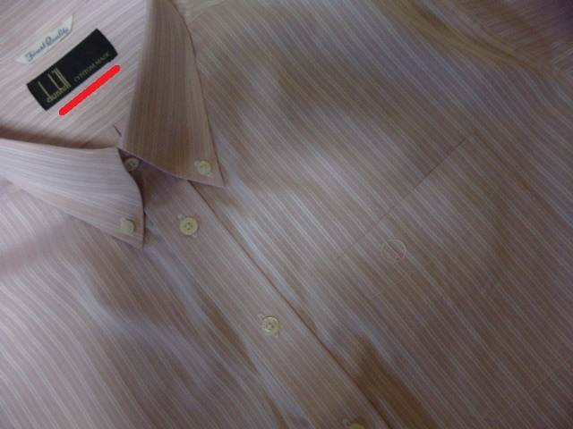 ダンヒル dunhill/ALFREDDUNHILL◆阪急百貨店オーダーメイド◆ワイシャツ◆ピンク◆ストライプ◆首回り46◆新品