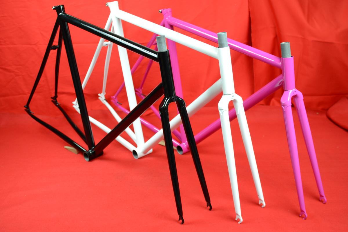 新品◆MaxWay★クロモリ★ピストバイク★白59cm/黒57cm/ピンク49cm/ピンク51cm/ピンク55cm 選択可