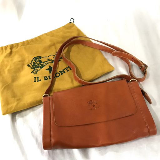 大阪本物 IL BISONTE イルビゾンテ レザー ショルダーバッグ 斜め掛け 
