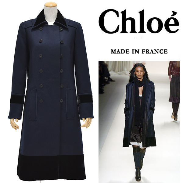 Chloe フランス製 フィービー期 チェスターコート36ブラック ◇希少！05AW フィービー・ファイロ・ラストコレクション【Chloe