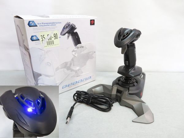 Mad Catz，Cyborgブランド フライトシミュレータージョイスティック Cyborg V.1 Flight Stick/サイボーグ ...