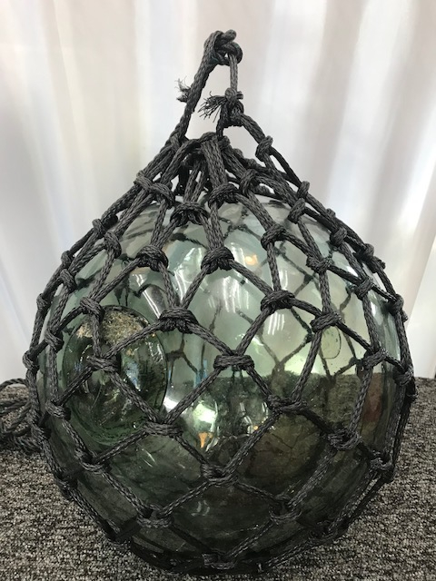浮き玉 ビン玉 ガラス玉 30cm 北マーク刻印入り - レトロ アンティーク