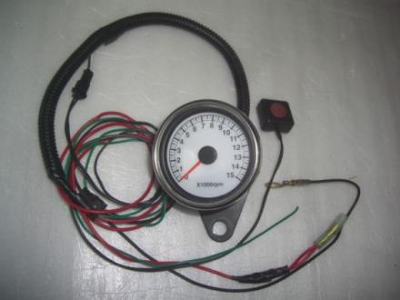 POSH ステッピンLEDミニタコメーター 15000rpm バイク POSH ステッピンLEDミニタコメーター 15000rpm