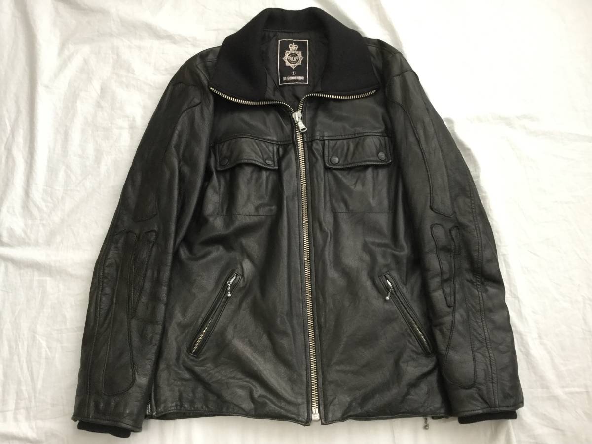 即決】 送料込 希少 NEIGHBORHOOD ネイバーフッド カウレザー 