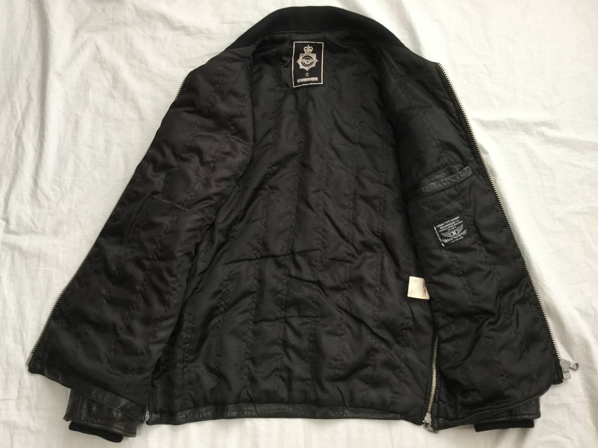 即決】 送料込 希少 NEIGHBORHOOD ネイバーフッド カウレザー 