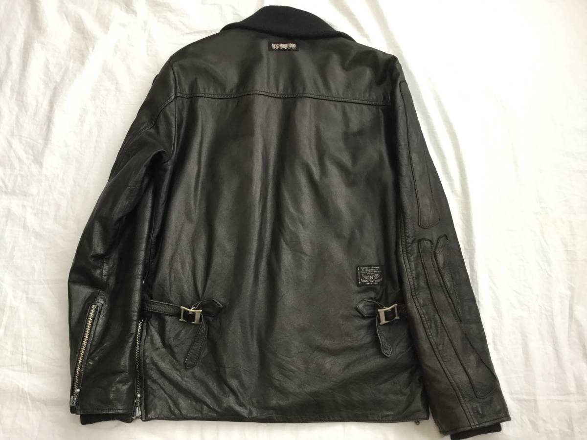 即決】 送料込 希少 NEIGHBORHOOD ネイバーフッド カウレザー 