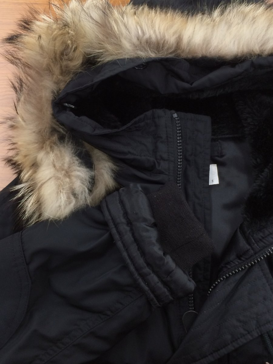 HARE◆ミリタリージャケット/S/ナイロン/BLK