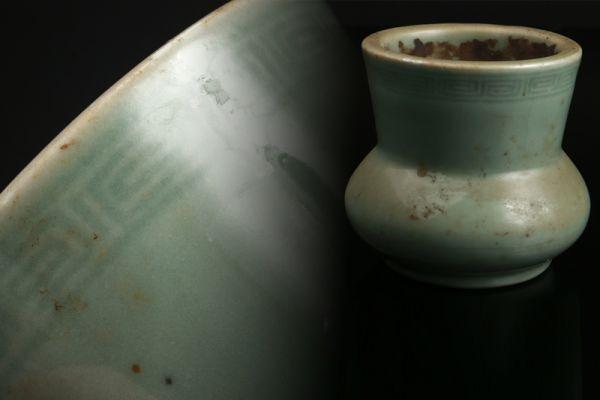 青花 時代物 唐物 中国美術 香炉 染付 中国 在銘 大清乾隆年製 中国古