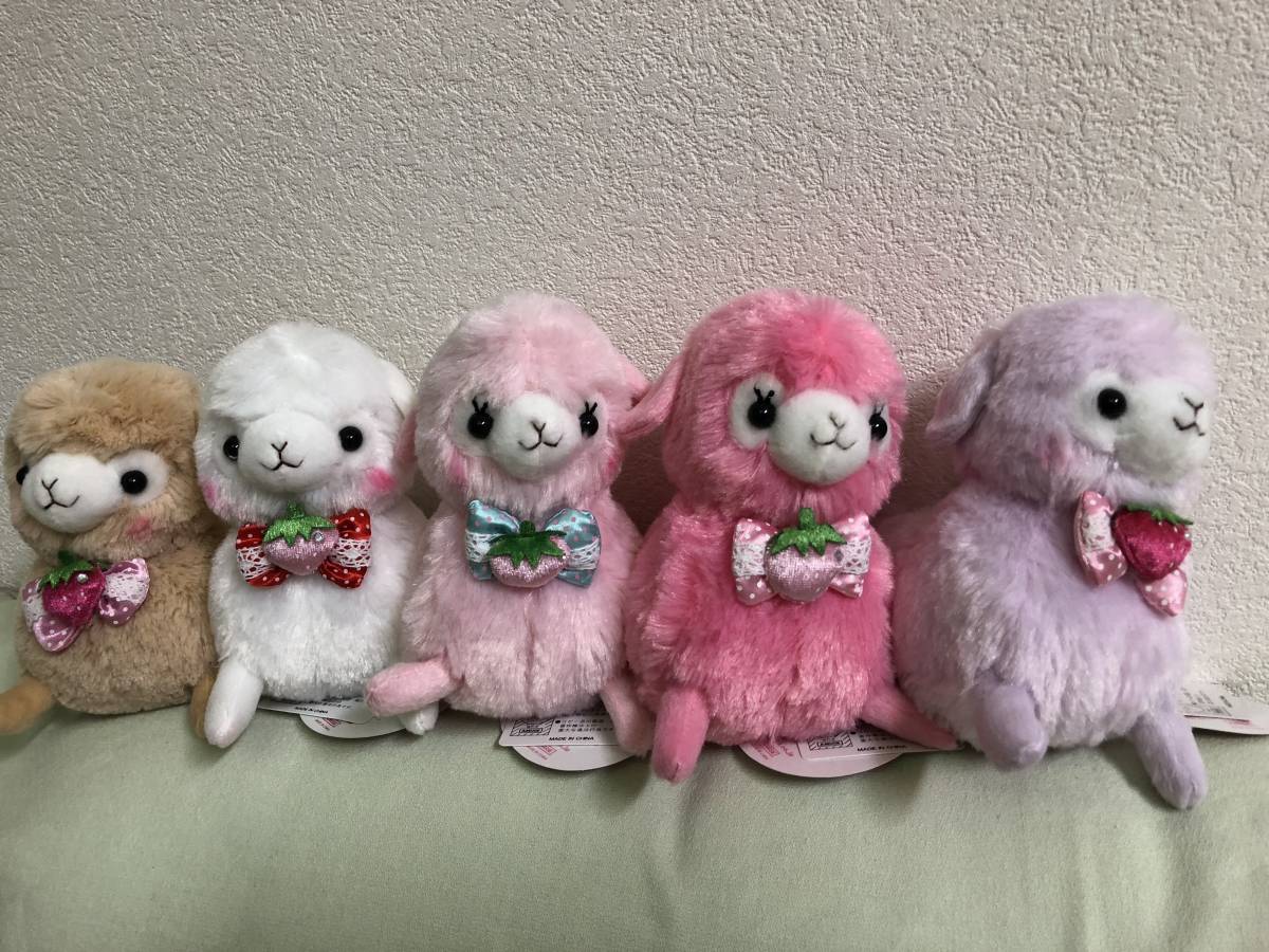【HOT，定番人気】 アルパカッソ中 動物ぬいぐるみ 苺ベイビー4おまとめ５個組 限定販売(アルパカ)｜売買されたオークション情報、yahooの商品情報をアーカイブ公開 - オークファン アルパカ