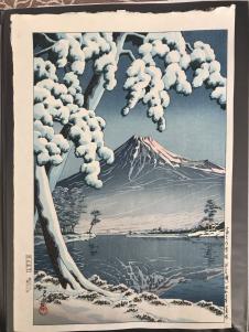 ◇◇川瀬巴水 「富士の雪晴 田子の浦」 昭和7年1