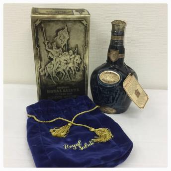 21年 ロイヤルサルート 陶器ボトル SALUTE ウイスキー 青 ROYAL