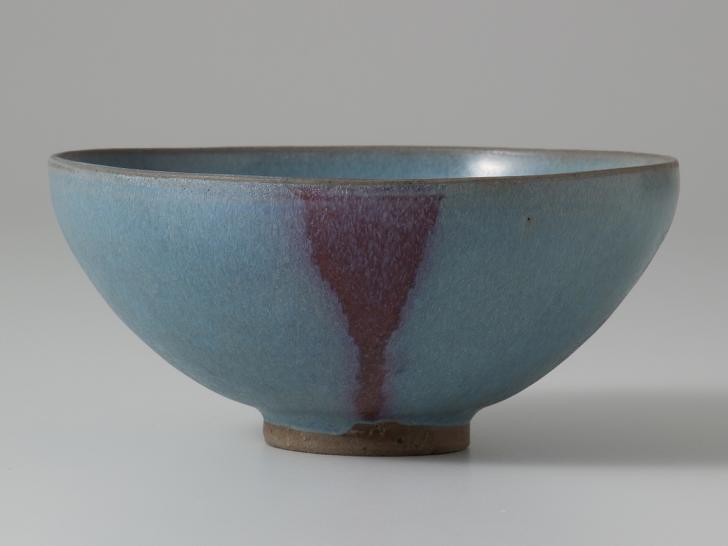 とし　中国陶磁器　鈞窯　青紫グラデーション 茶碗 五】鈞窯茶碗 とし 中国陶磁器 鈞窯 青紫グラデーション 茶碗 中国