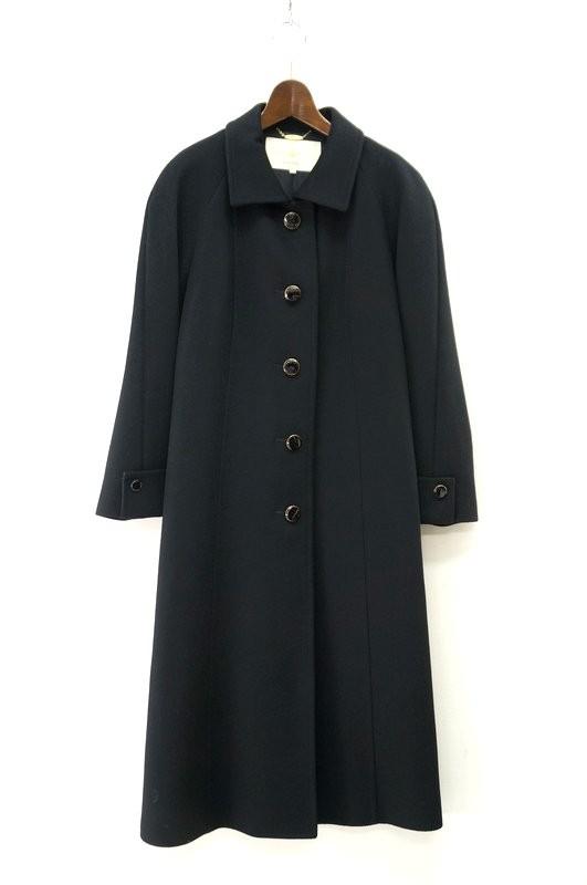 A1935【美品】*ラピーヌブランシュ*カシミヤウールコート*ブラック 