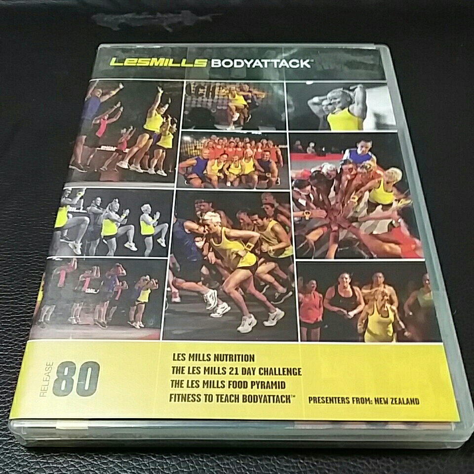 /再生良好！正規品 レスミルズ lesmills ボディアタック 80 教習用 DVD CD ノート リーボック コナミ ダイエット 筋トレ エアロ 脂肪燃焼