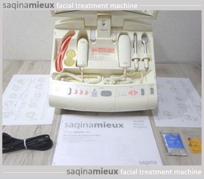 ★サキナミュー ホームエステ美顔器 スチーマー/吸引クリーナー/テスラー高周波/赤外線 スキンケア/美肌美容/サキナビジュー前機種/中古②