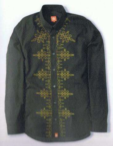 プリティーグリーン MILITARY PRINT SHIRT