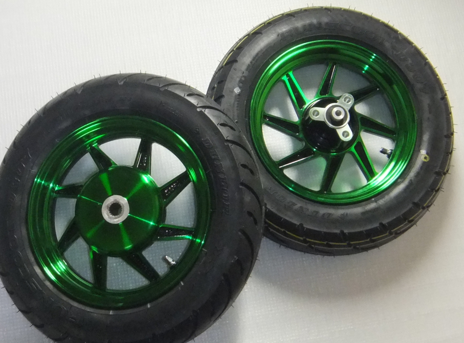□JOG ジョグ90 3WF 3VR 3YK 4LV エンジンスワップ車両 ホイールセット