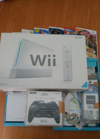 Nintendo Wii 本体 リモコン ヌンチャク セット ソフト6点 中古 動作品
