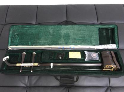 二胡 蘇州二胡 新品 紅木 弦楽器 胡弓 ヘビ皮 セミハードケース にこ