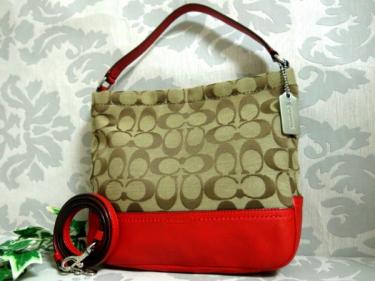 ○未使用○COACH コーチ○シグネチャー キャンバス レザー 革 2way 