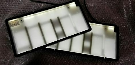 字光式　ナンバー　電光ナンバー　LED　車検対応品　共立製　字光式照明器具　2枚セット！　動作確認済み！美品