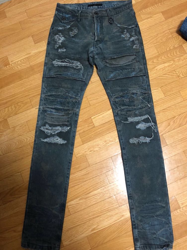 【低価，限定SALE】 JULIUS&times;LHP ユリウス コーティング 加工 デニム 1 2011 ダメージ クラッシュ(男性用)｜売買されたオークション情報、yahooの商品情報をアーカイブ公開 - オークファン 男性用