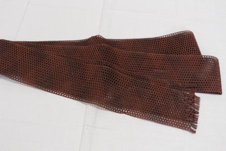 驚きの破格値，定番人気 キモノマルシェ 3-47 正絹 羅 角帯 茶紫の濃淡菱紋様(帯)｜売買されたオークション情報、yahooの商品情報をアーカイブ公開 - オークファン 帯