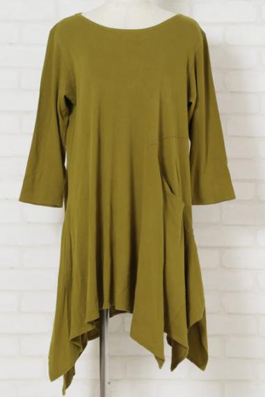 限定セール，格安 ヨーガンレール コットン膝上七分袖カットソーチュニック からし色M ve113(ヨーガンレール)｜売買されたオークション情報、yahooの商品情報をアーカイブ公開 - オークファン ヨーガンレール