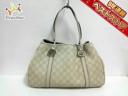 グッチ GUCCI バッグ トートバッグ レザー アイボリー 232957 