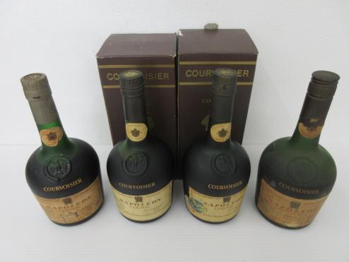 古酒　NAPOLEON　COGNAC　COURVOISIER　クルボアジェ　4本 古酒 クルボアジェ ナポレオン 旧ボトル 4本セット COURVOISIER