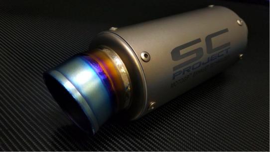 即納 汎用 50.8mm 本物チタン ショート サイレンサー マフラーYZF GSX